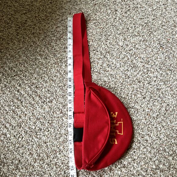 Iowa State Fanny Pack Waist Bag Cyclones College Gear Football IS Red Buckle - Picture 9 of 9